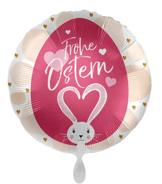 Folienballon - Frohe Ostern, Loving Bunny - ø 43cm